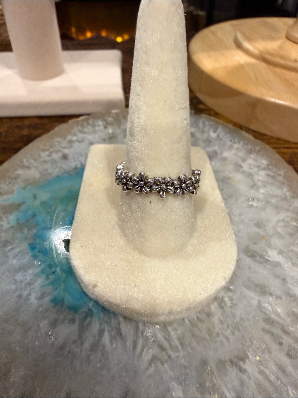 SOLD!!!!!!
Sterling Floral Eternity Ring in Silver